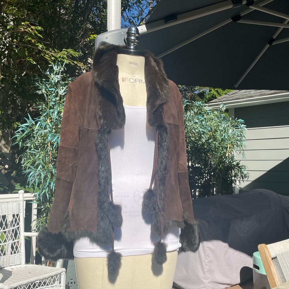 Reservable Cropped Shearling Jacket. Very Good Co… - image 6